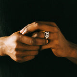 TWOJEYS FRAMED RING SILVER