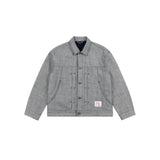 DIME PLEATED DENIM JACKET REVERSED INDIGO