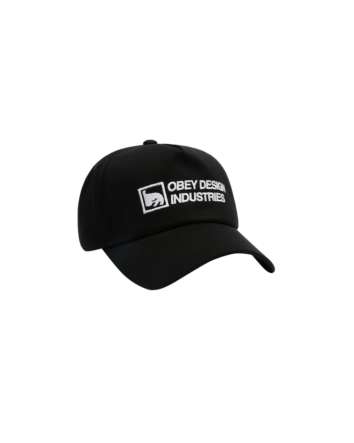 OBEY DESIGN INDUSTRIES 5 PANEL STRAPBACK BLACK