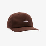 OBEY LOWERCASE 6 PANEL DARK CHOCOLATE