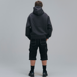 HOOD HOUSE SYMBOL SIGNAL HOODIE PIGMENT BLACK