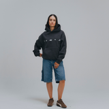 HOOD HOUSE SYMBOL SIGNAL HOODIE PIGMENT BLACK