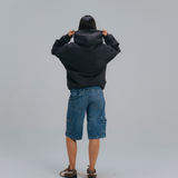 HOOD HOUSE SYMBOL SIGNAL HOODIE PIGMENT BLACK