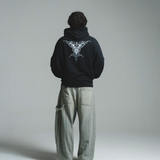 HOOD HOUSE NIGHT EMBLEM BLACK HOODIE