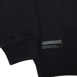 HOOD HOUSE SIGNATURE SCRIPT BLACK CREWNECK