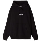 OBEY LOWERCASE PULLOVER HOODIE BLK