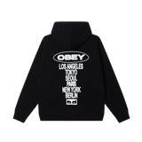 OBEY OVAL CITIES HOOD BLACK