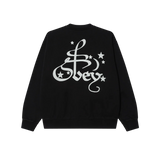 OBEY SPELLBOUND FADED CREWNECK DIGITAL BLACK FADED WASH