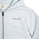 MORE AMOR FULL ZIP HOODIE GRS MELANGE