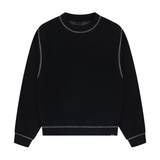 HOOD HOUSE DOUBLE HASH BLACK CREWNECK