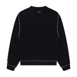 HOOD HOUSE DOUBLE HASH BLACK CREWNECK