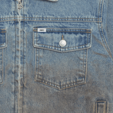 OBEY BASE TRUCKER JACKET HEAVY VINTAGE LIGHT INDIGO