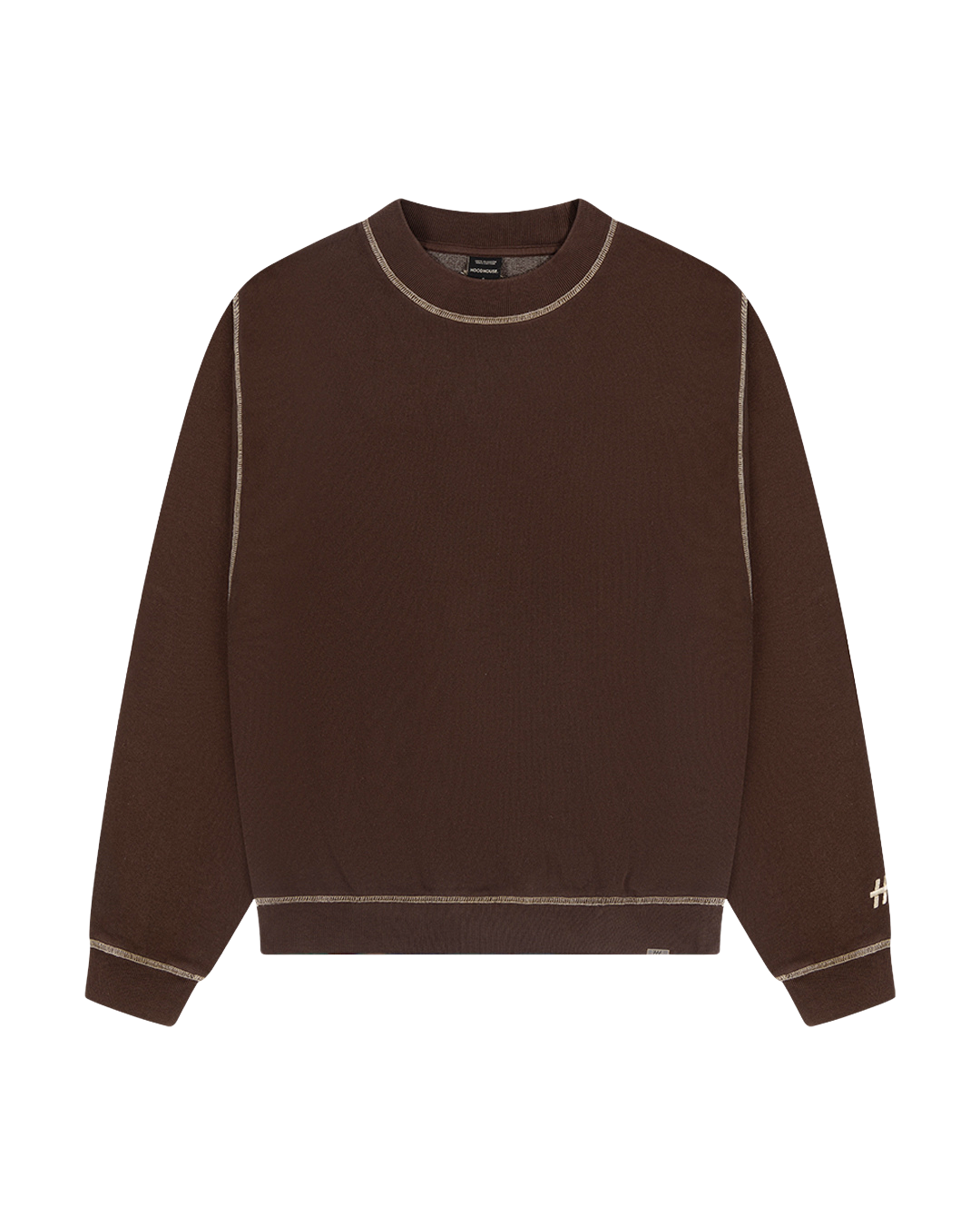 HOOD HOUSE DOUBLE HASH BROWN CREWNECK