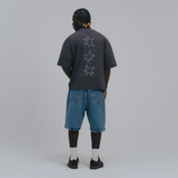 HOOD HOUSE TRIPLE STAR SS PIGMENT BLK