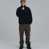 HOOD HOUSE ESSENTIAL HALF ZIP BLK