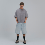 HOOD HOUSE TRIPLE STAR SS LIGHT GREY