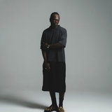 HOOD HOUSE ESSENTIAL PIGMENT BLACK POLO