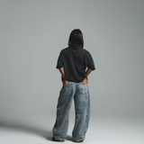 HOOD HOUSE ESSENTIAL PIGMENT BLACK POLO