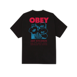 OBEY ART STUDIO FLOWERS CLASSIC SS BLK