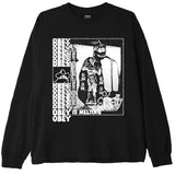 OBEY IS MELTING HEAVYWEIGHT LS OFF BLACK
