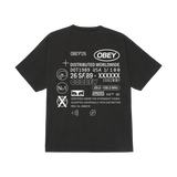OBEY CODE SS PIGMENT DUSTY BLACK