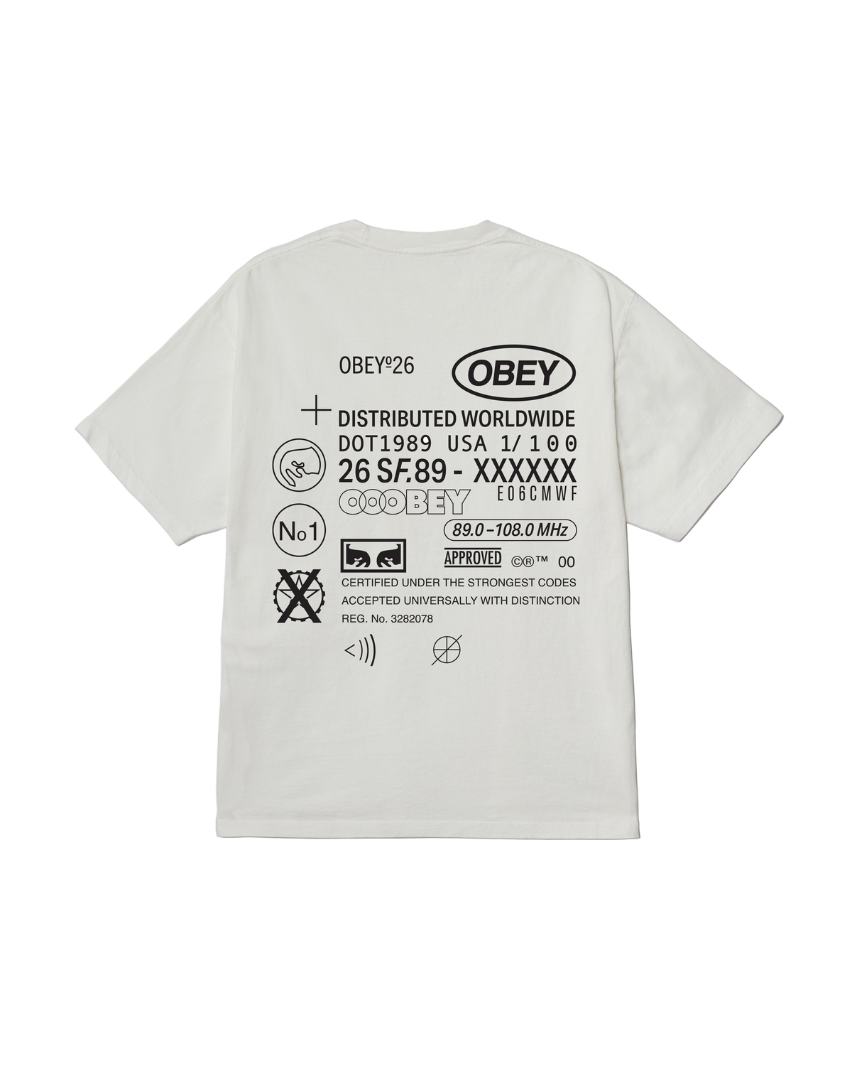 OBEY CODE SS PIGMENT VINTAGE WHITE