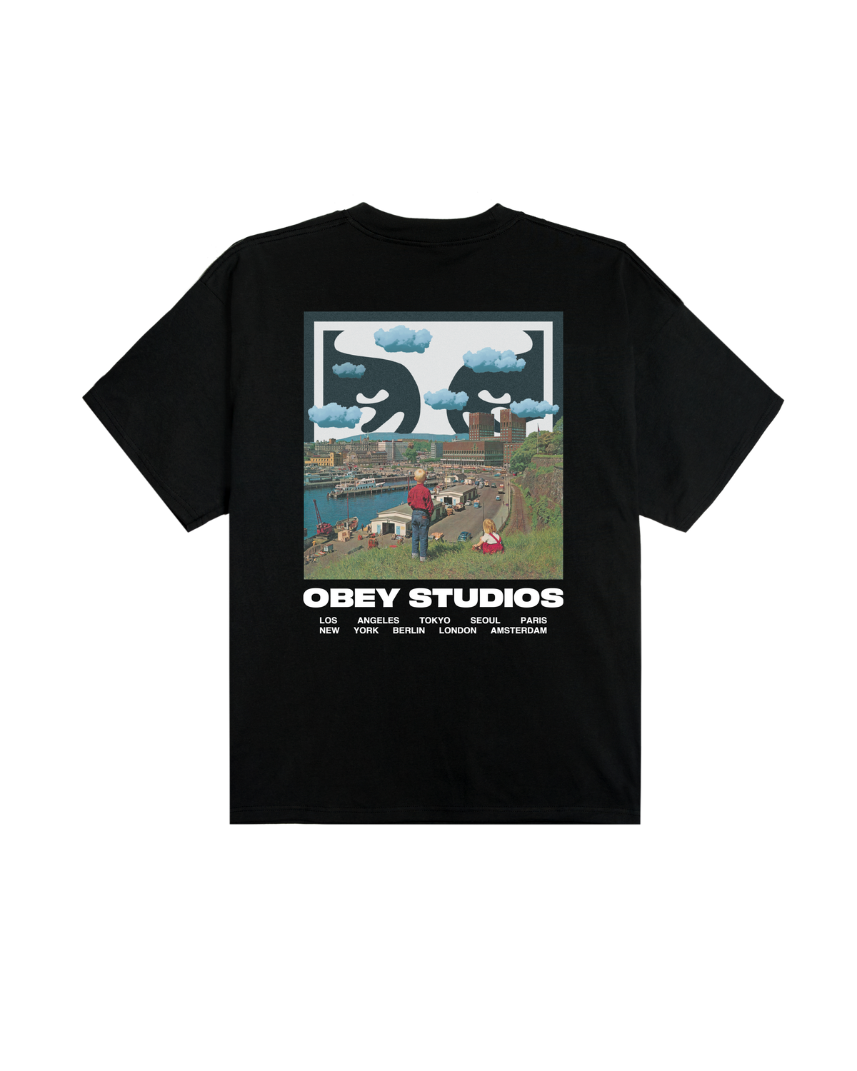 OBEY SKY FACE SS BLACK