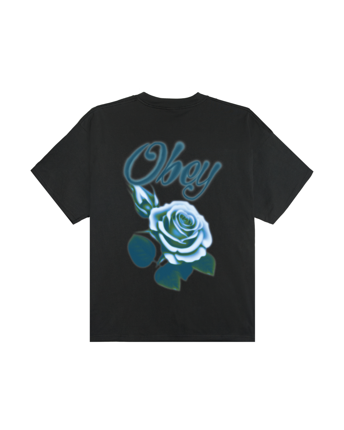 OBEY AIRBRUSHED ROSE SS VINTAGE BLACK