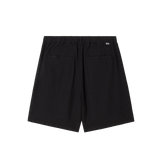 OBEY FOSTER PLEATED LINEN SHORT BLACK