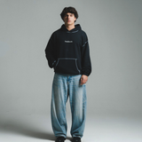HOOD HOUSE DOUBLE HASH BLACK HOODIE