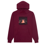 HOCKEY CRUSHED HOODIE MAROON