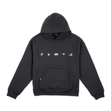 HOOD HOUSE SYMBOL SIGNAL HOODIE PIGMENT BLACK