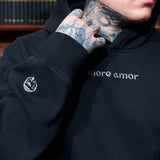 MORE AMOR WRITTEN HOODIE BLK