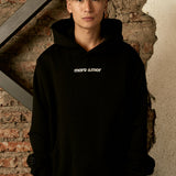MORE AMOR WRITTEN HOODIE BLACK