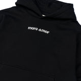MORE AMOR WRITTEN HOODIE BLACK