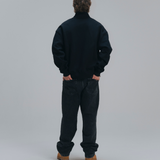 HOOD HOUSE LOWKEY HALF ZIP BLK