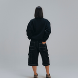 HOOD HOUSE LOWKEY HALF ZIP BLK