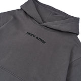 MORE AMOR WRITTEN HOODIE GRAY