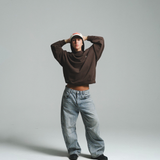 HOOD HOUSE SIGNATURE SCRIPT BROWN CREWNECK