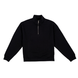 HOOD HOUSE ESSENTIAL HALF ZIP BLK