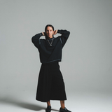 HOOD HOUSE DOUBLE HASH BLACK CREWNECK