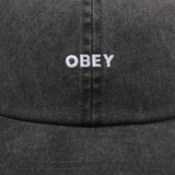 OBEY PIGMENT BOLD 6 PANEL STRAPBACK PIGMENT BLACK