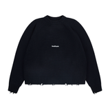 HOOD HOUSE DISTRESSED BLACK KNITWEAR