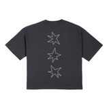 HOOD HOUSE TRIPLE STAR SS PIGMENT BLK