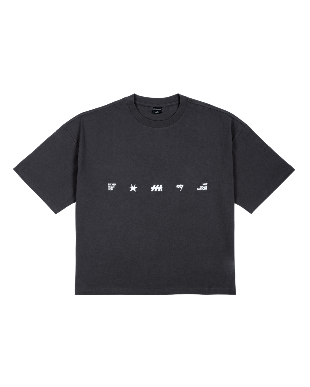 HOOD HOUSE SYMBOL SIGNAL SS PIGMENT BLK