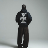 HOOD HOUSE DISTRESSED BLACK HOODIE