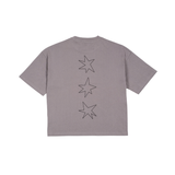 HOOD HOUSE TRIPLE STAR SS LIGHT GREY