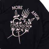 MORE AMOR HEART&ROSES CREWNECK BLK