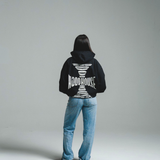 HOOD HOUSE DISTRESSED BLACK HOODIE