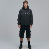HOOD HOUSE SYMBOL SIGNAL HOODIE PIGMENT BLACK